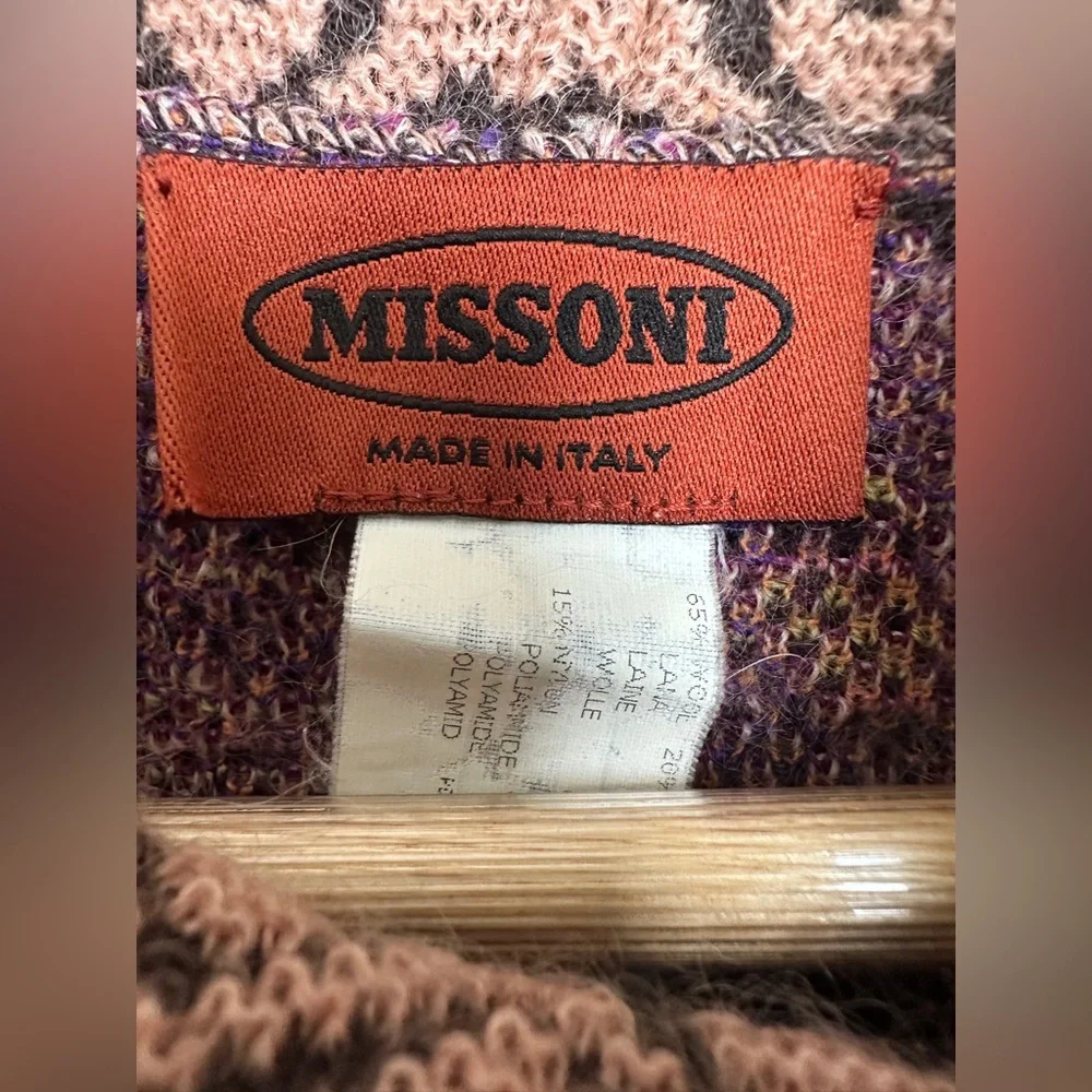 Missoni wool mohair‎ sweater turtleneck women’s size Large - Picture 7 of 12